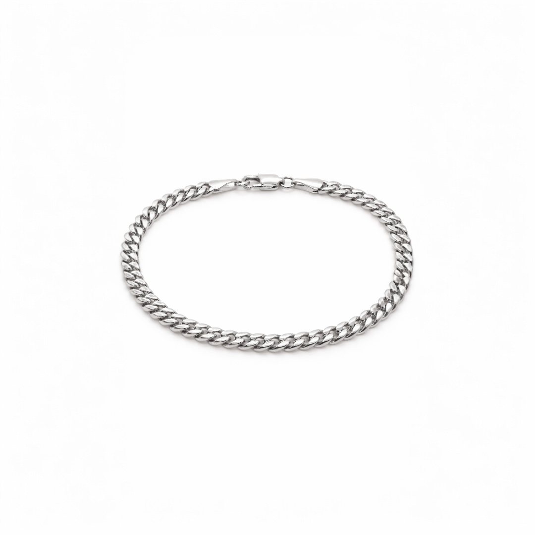 Silver Cuban Link Bracelet