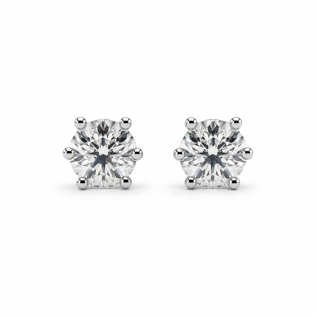 6 Prong Earrings