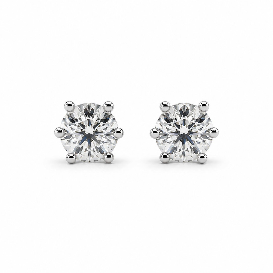 6 Prong Earrings
