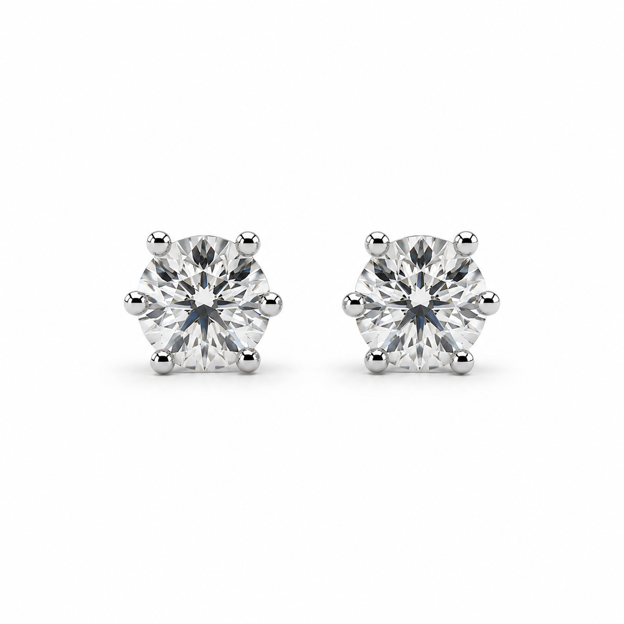 6 Prong Earrings