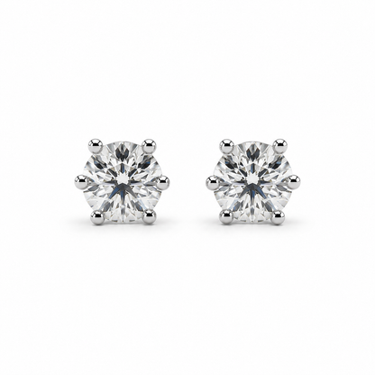 6 Prong Earrings