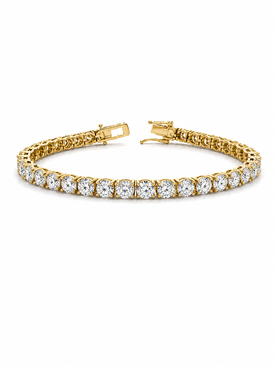 Gold Moissanite Tennis